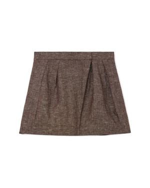 Reiss Serena Linen Shorts - Brown