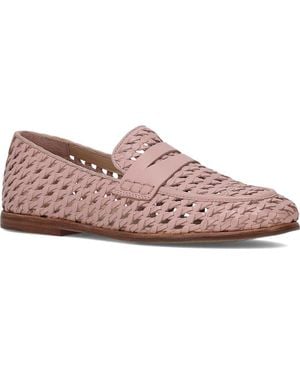 Frye Faith Woven Penny Loafer - Pink