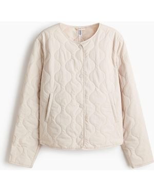 H&M Quilted Nylon Jacket - Natural