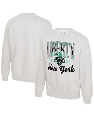 Stadium Essentials New York Liberty Sky High Fleece Crew Neck Sweatshirt - White
