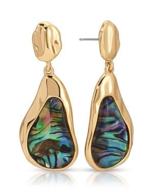 Ettika Hidden Stone Molten Drop Earrings - Blue