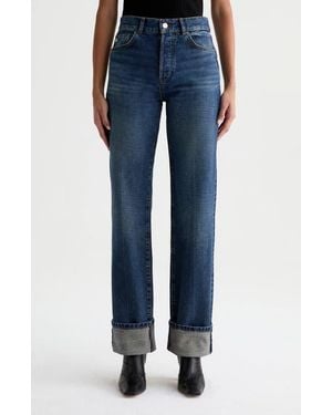 AG Jeans Sydney High Waist Relaxed Straight Leg Jeans - Blue