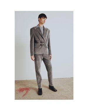 Pcfg Pure Cotton Your *Itch Velvet Blazer Jacket - Gray