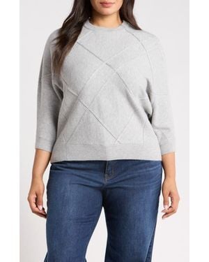 Wit & Wisdom Dolman Sleeve Crewneck Sweater - Blue