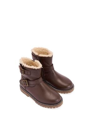 Boden Kids' Faux Fur Lined Boot - Brown