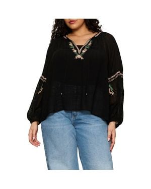 Sanctuary Raye Embroidered Top - Black