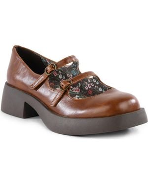 BC Footwear Fan Club Mary Jane Platform Pump - Brown