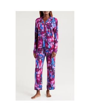 Alivia Sofia Print Crop Pajamas - Red
