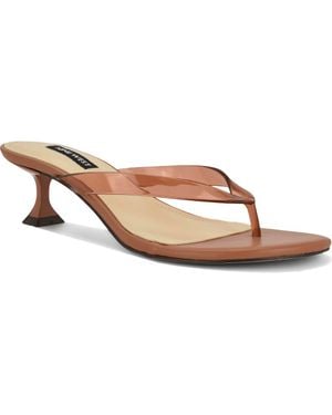 Nine West Crisee Kitten Heel Flip Flop - Brown