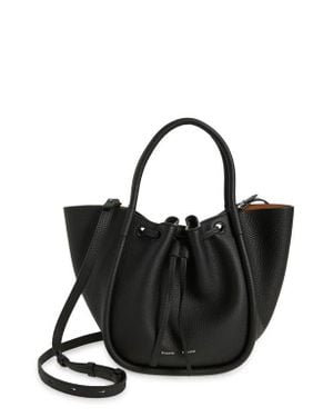Proenza Schouler Small Ruched Suede Tote - Black