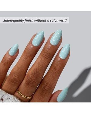 Btartboxnails Press-On Nails Set Short Almond - Blue