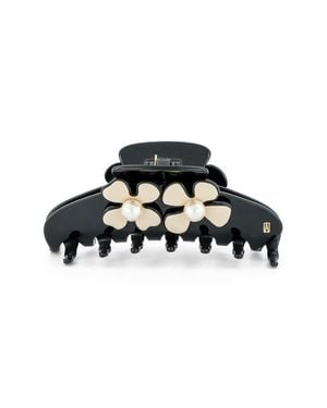 Alexandre De Paris Gambetta Pearl Camelia Hair Clip - Black