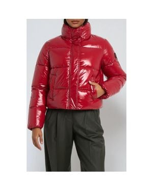 Noize Coco Crop Water Resistant Puffer Jacket - Red