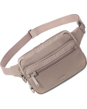 Baggallini Securtex Anti-Theft Belt Bag Sling - Brown