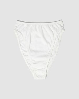 Oddobody Organic Cotton High Waisted French Cut - White