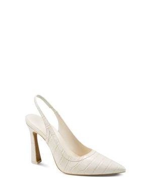 DKNY Cinette Slingback Pointed Toe Pump - White
