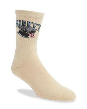 Market Lab Crew Socks - Natural