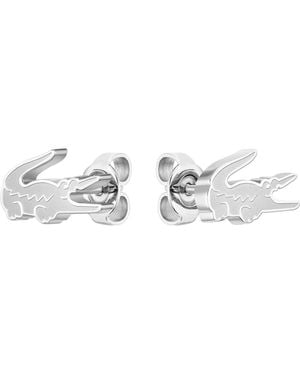 Lacoste Crocodile Stud Earrings - Metallic