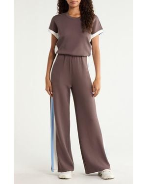 Spanx Airessentials Colorblock Jumpsuit - Purple
