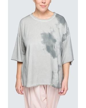 Luukaa Thalia Garment-Dyed Top - Gray