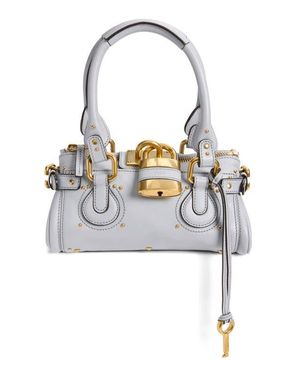 Chloé Small Paddington Leather Satchel - Gray
