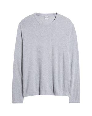NN07 Clive Long Sleeve Waffle Knit Tee - Gray