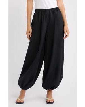 Faithfull the Brand Kortez Balloon Linen Pants - Black