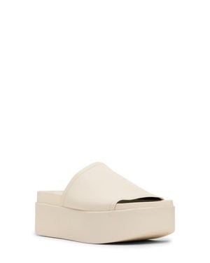 Steve Madden Arwen Platform Wedge Slide Sandal - Natural