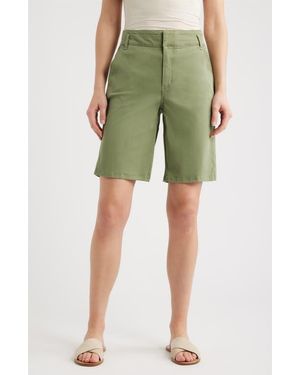 Wit & Wisdom High Waist Relaxed Denim Shorts - Green