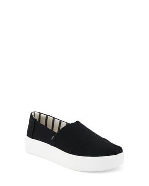TOMS Asher Platform Slip-On Sneaker - Black