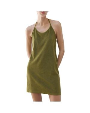 Mango Terry Halter Nightgown - Green