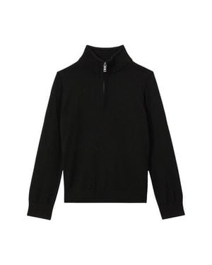 Reiss Kids' Blackhall Quarter Zip Wool Sweater