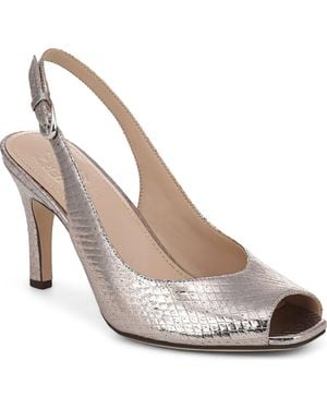 27 EDIT Naturalizer Alexa Peep Toe Slingback Pump - Metallic