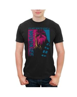 Star Wars Chewbacca Two Tone Poster Graphic T-Shirt - Black