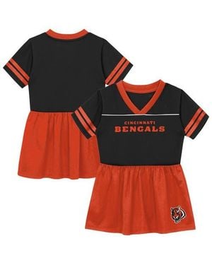 Outerstuff Toddler Cincinnati Bengals Stadium Lights V-Neck Fashion Football Jersey Dress - Red