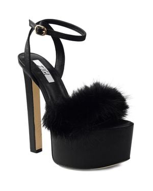 Zigi Travvy Faux Fur Platform Sandal - Black