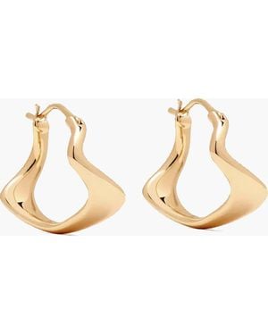 Yoj Curved Mini Hoop Earrings - Metallic