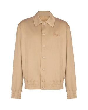 Balmain Cotton Canvas Bomber Jacket - Natural