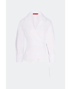 Simon Miller Anya Poplin Wrap Top - White