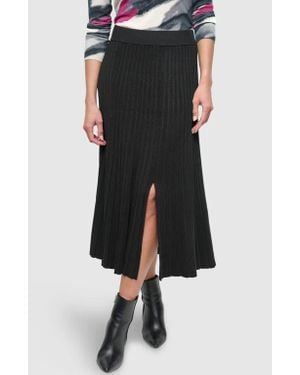 DKNY Rib Sweater Skirt - Black