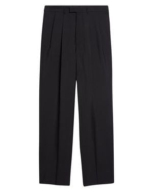 Givenchy Double Pleat Wool & Mohair Pants - Black