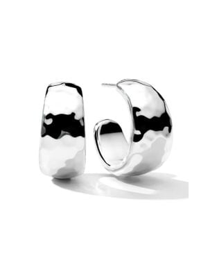 Ippolita Classico Hammered Tapered Hoop Earrings - Metallic
