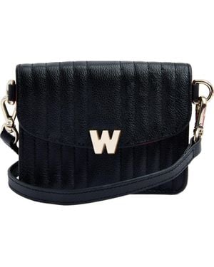 Wolf Mimi Mini Bag With Wristlet & Lanyard - Black