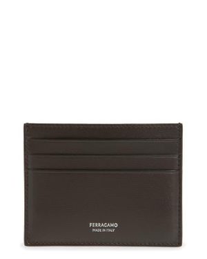 Ferragamo Classic Leather Card Case - Black