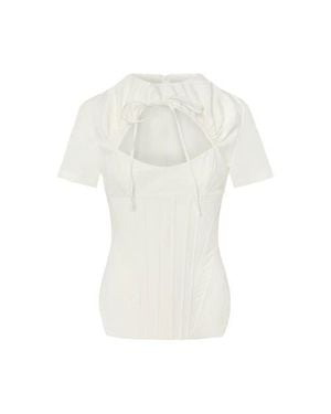 Pcfg Tailored Corset Tee Top - White