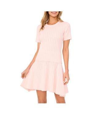 Ted Baker Rib Short Sleeve Sweater - Pink