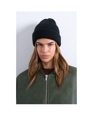 TOPSHOP Henry Rib Beanie - Blue
