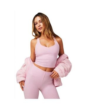 Fabletics Heatherflex Anywhere Built-In Bra Tank - Pink