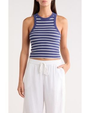 Marine Layer Lexi Stripe Rib Tank - Blue