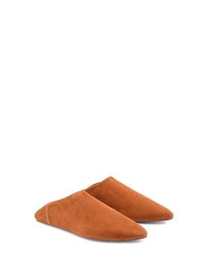 Mango Leather Collapsible Heel Shoe - Brown